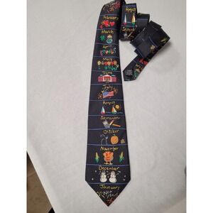 Save the Children Months of the Year Novelty Silk Necktie